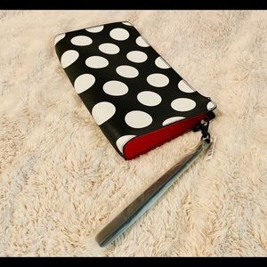 NWT Polka dot clutch by Sephora Rouge